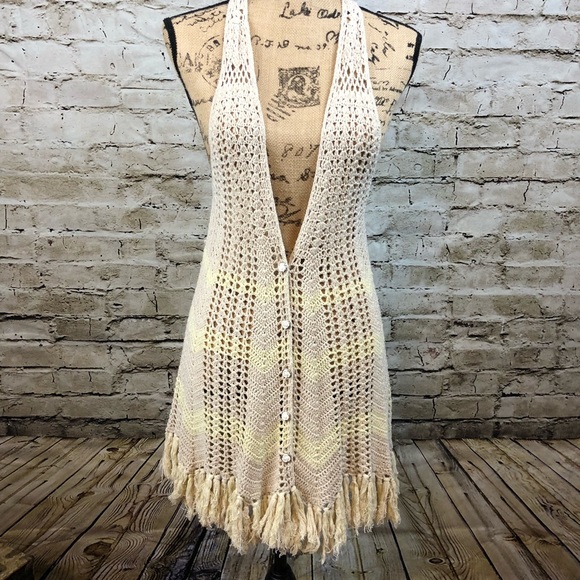 Free People Jackets & Blazers - FREE PEOPLE • Gorgeous Crocheted Vest
